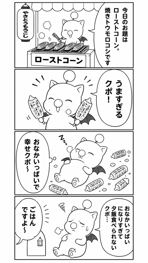 ローストコーン４コママンガ